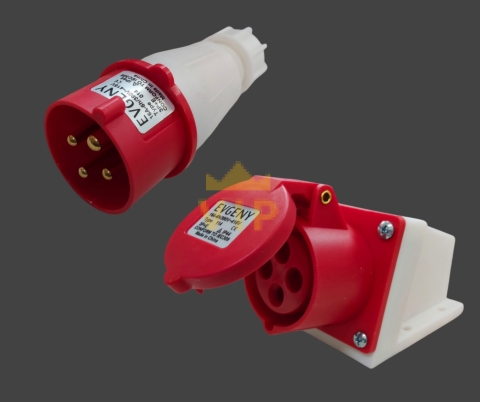 Ổ cắm công nghiệp gắn nổi 4P 16A IP44 400V EVGENY