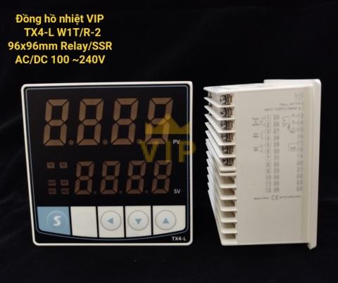 Bộ điều khiển nhiệt độ TX4-L W1T/R-2 96x96mm VIP