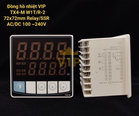 Bộ điều khiển nhiệt độ TX4-M W1T/R-2 72x72mm VIP