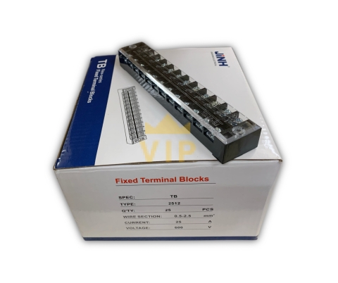 Cầu đấu Domino TB-2512 12P 25A 600V JINH