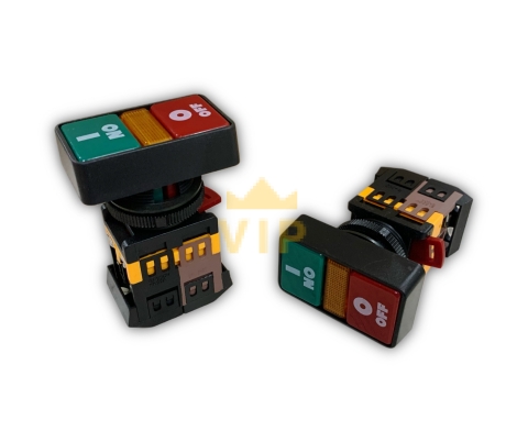 Nút nhấn đôi ON-OFF có đèn phi 30mm 10A AC 220V EVGENY