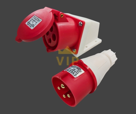Phích cắm công nghiệp 4P 32A IP44 400V EVGENY