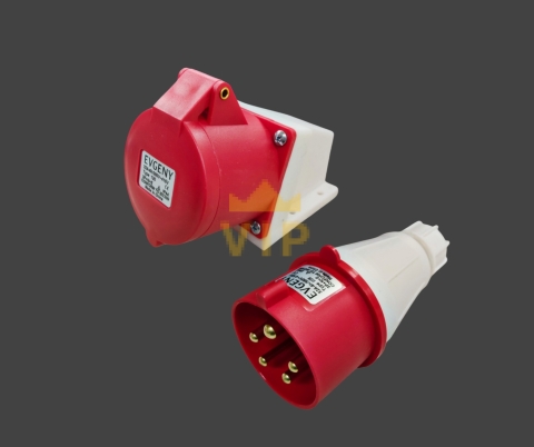 Ổ cắm công nghiệp gắn nổi 5P 32A IP44 400V EVGENY
