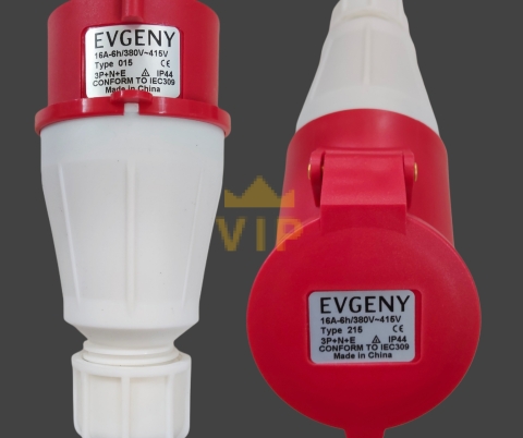 Phích cắm công nghiệp 5P 16A IP44 400V EVGENY