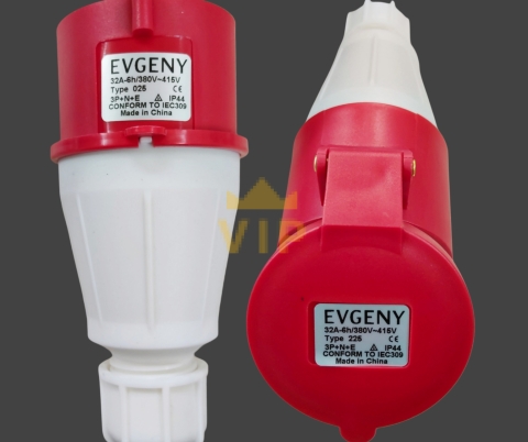Phích cắm công nghiệp 5P 32A IP44 400V EVGENY